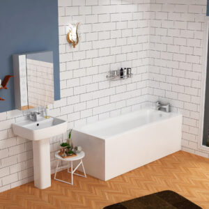 What accessories complement an 1800 x 700 bath in the UK?